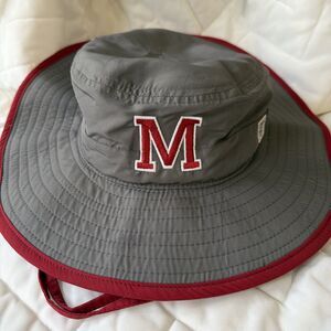 The Game Sun Hat Gray Trimmed In Maroon